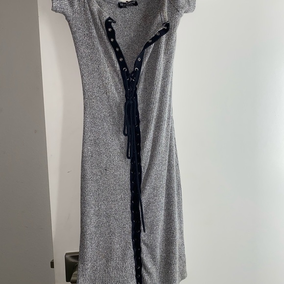 Grey Mini Dress - Picture 2 of 4